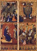 Barnaba Da Modena THe Coronation of the Virgin ,the trinity,the tirgin and child,the Crucifixion Spain oil painting artist